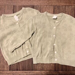 H&M Toddler Light Green Cardigans 2T